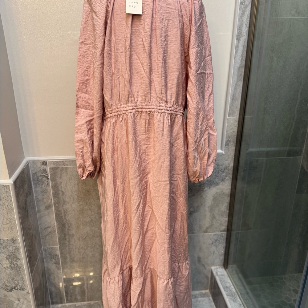 A New Day Dress with Bishop Sleeves and V-Neck - Picture 5 of 6
